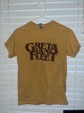 Gildan Mustard Yellow Greta Van Fleet Graphic Tee